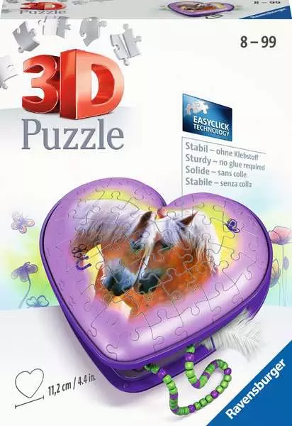 Ravensberger Matratzen 3D Puzzle Herzschatulle - Pferde Jubiläumsangebot