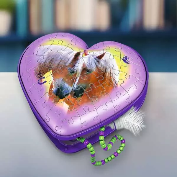 Ravensberger Matratzen 3D Puzzle Herzschatulle - Pferde Jubiläumsangebot