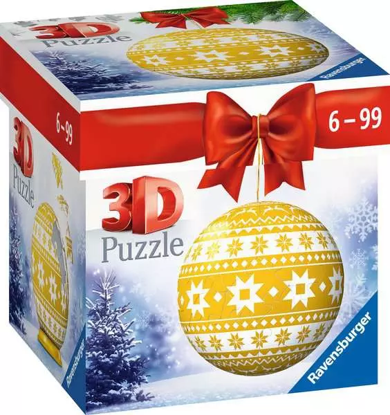 Ravensberger Matratzen 3D Puzzle Ball Weihnachtskugel Norweger Muster
