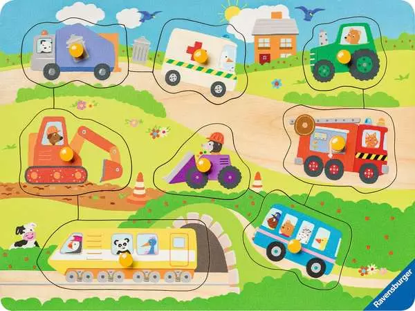 Ravensberger Matratzen Kinderpuzzle ab 2 Jahren - Lieblingsfahrzeuge - 8 Teile Neuheiten