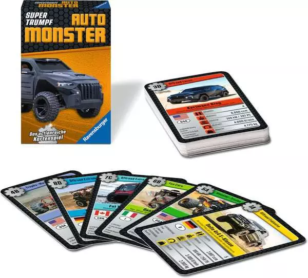 Ravensberger Matratzen Auto Monster - Kartenspiel ab 7 Jahren Tiefpreis