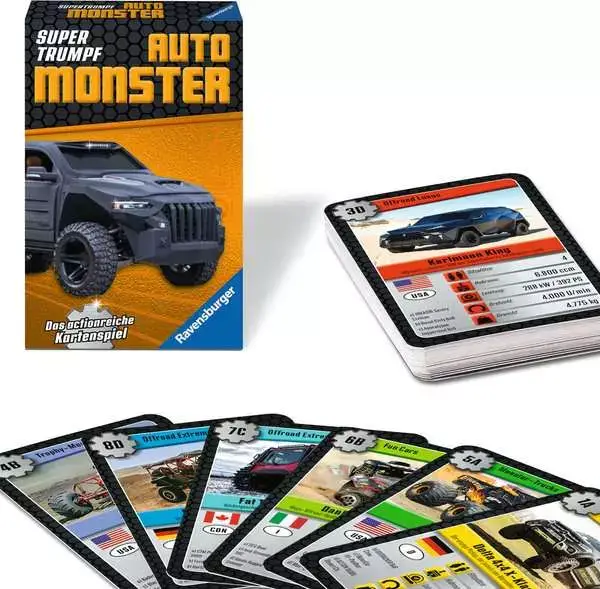 Ravensberger Matratzen Auto Monster - Kartenspiel ab 7 Jahren Tiefpreis