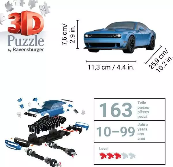 Ravensberger Matratzen 3D Puzzle Dodge Challenger SRT Hellcat Redeye Widebody JETZT KAUFEN