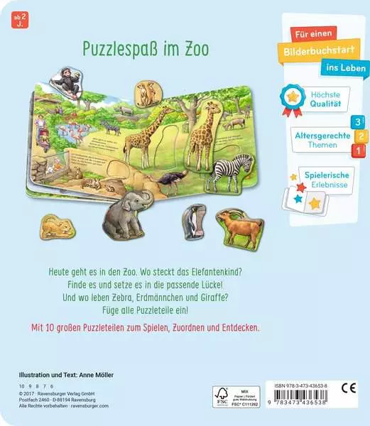 Ravensberger Matratzen Mein großes Puzzle-Spielbuch: Zoo Bis zu 50% Rabatt