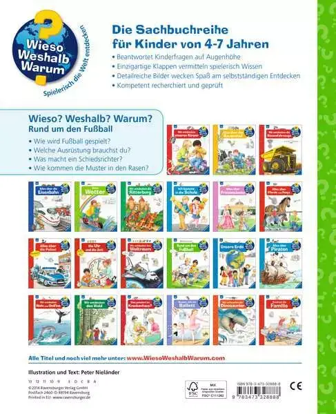 Ravensberger Matratzen Ravensburger Wieso? Weshalb? Warum?, Band 35: Rund um den Fußball Verkauf