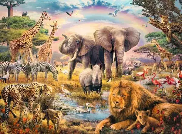 Ravensberger Matratzen Kinderpuzzle ab 6 Jahren - Afrikanische Savanne - 100 Teile Schlussverkauf