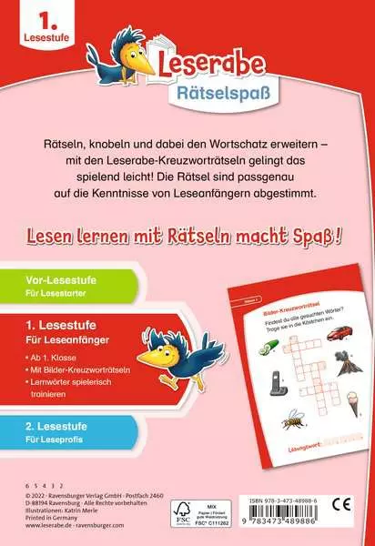 Ravensberger Matratzen Leserabe: Kreuzworträtsel zum Lesenlernen (1. Lesestufe) VIP-Rabatte