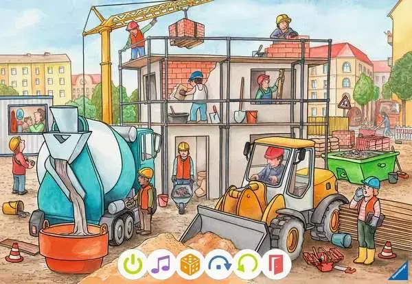 Ravensberger Matratzen Kinderpuzzle ab 3 Jahren - tiptoi® Puzzle für kleine Entdecker: Baustelle - 12 Teile Nur für heute
