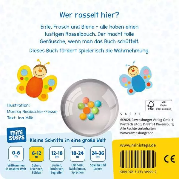 Ravensberger Matratzen ministeps: Meine bunten Ri-Ra-Rasseltiere Bis zu 55% Rabatt