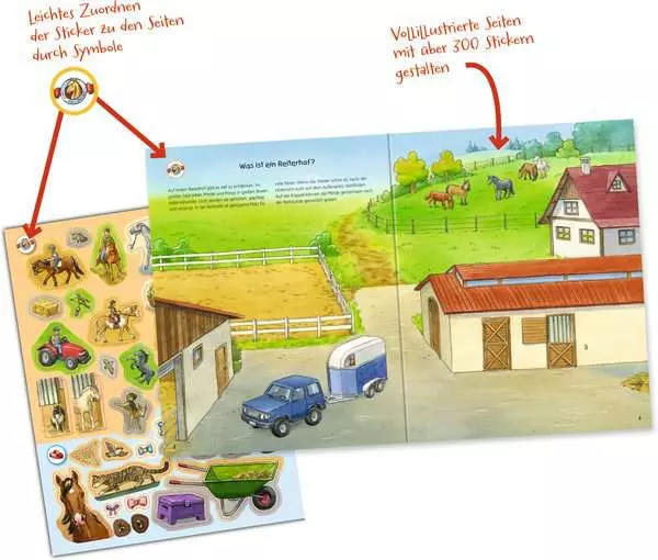 Ravensberger Matratzen Ravensburger Wieso? Weshalb? Warum? Stickerheft: Pferde Fabrikverkauf