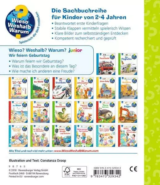Ravensberger Matratzen Ravensburger Wieso? Weshalb? Warum? junior, Band 27: Wir feiern Geburtstag Heißer Verkauf
