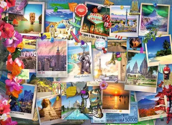Ravensberger Matratzen Puzzle 500 Teile - World Travel Pinboard Tiefpreis