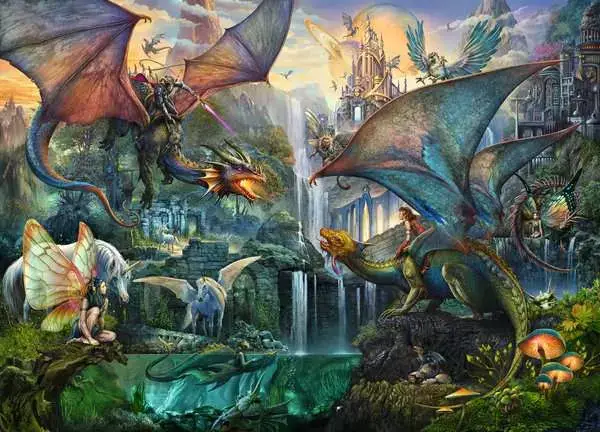 Ravensberger Matratzen Puzzle 9000 Teile - Zauberhafter Drachenwald Letzte 3 Tage