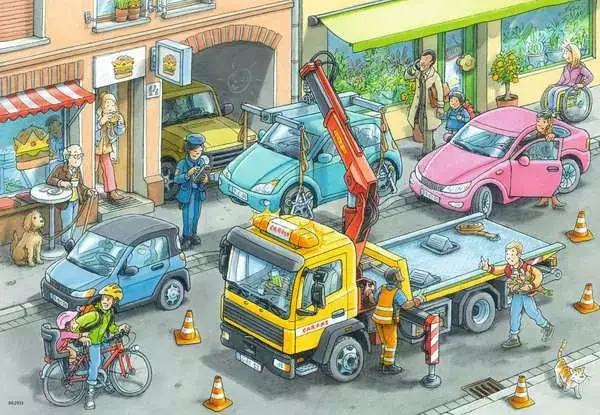 Ravensberger Matratzen Kinderpuzzle ab 4 Jahren - Müllabfuhr und Abschleppwagen - 24 Teile JETZT KAUFEN