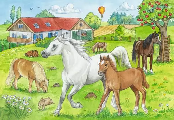 Ravensberger Matratzen Kinderpuzzle ab 4 Jahren - Auf dem Pferdehof - 24 Teile Angebote