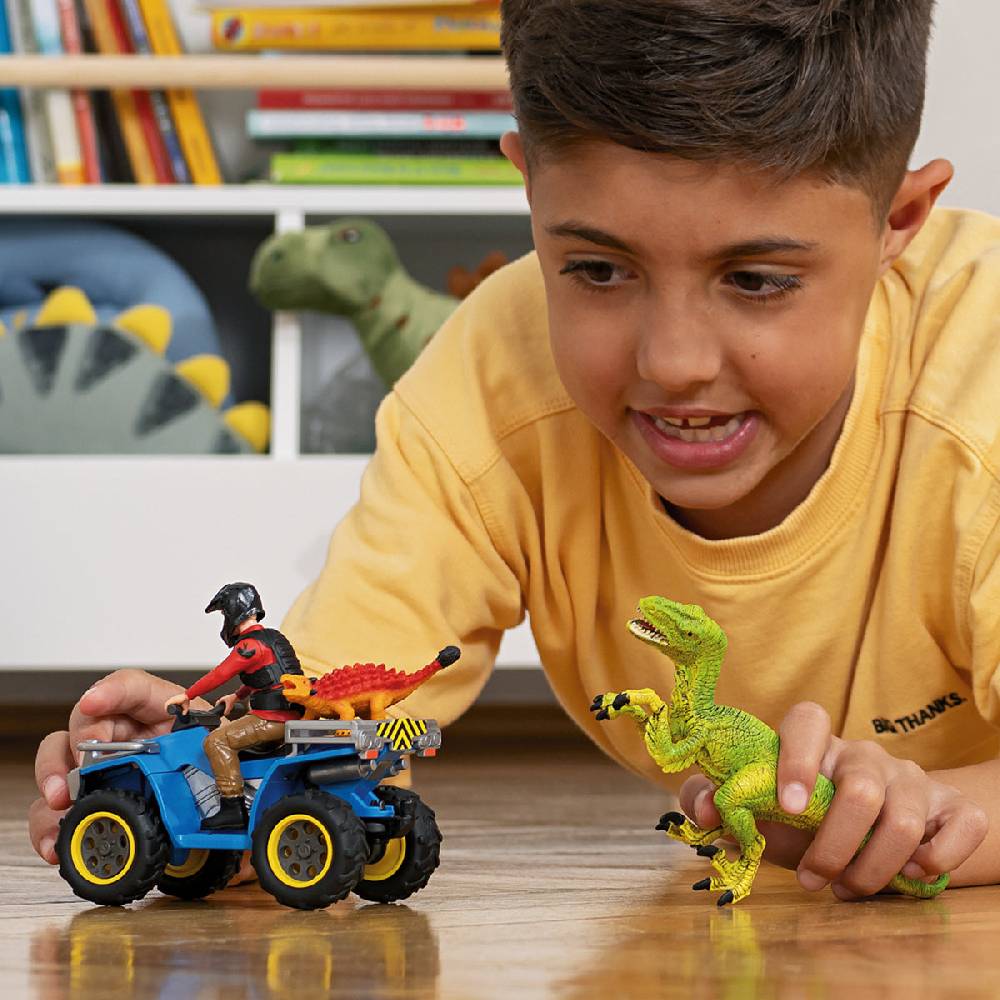 Schleich Flucht auf Quad vor Velociraptor Black Friday