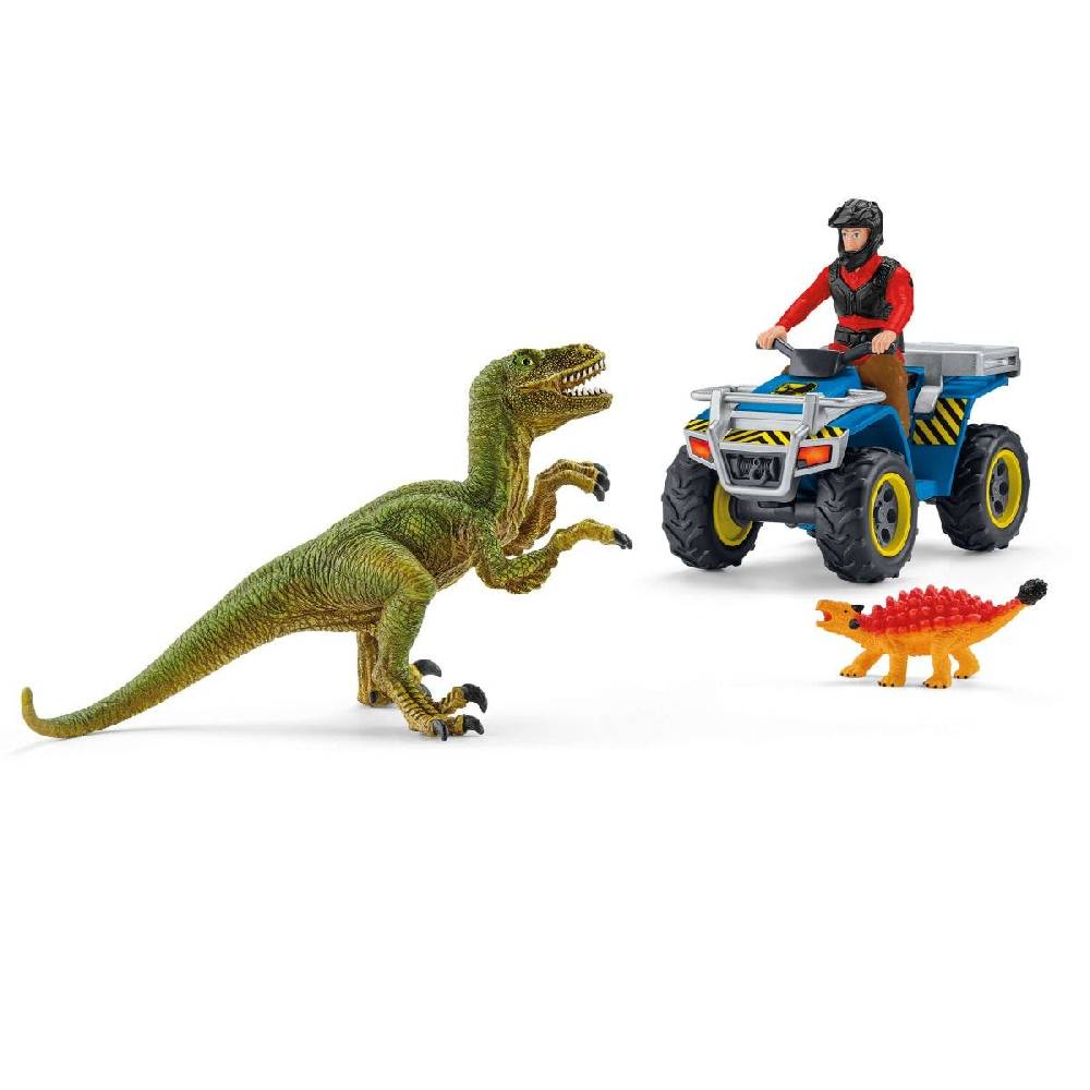 Schleich Flucht auf Quad vor Velociraptor Black Friday