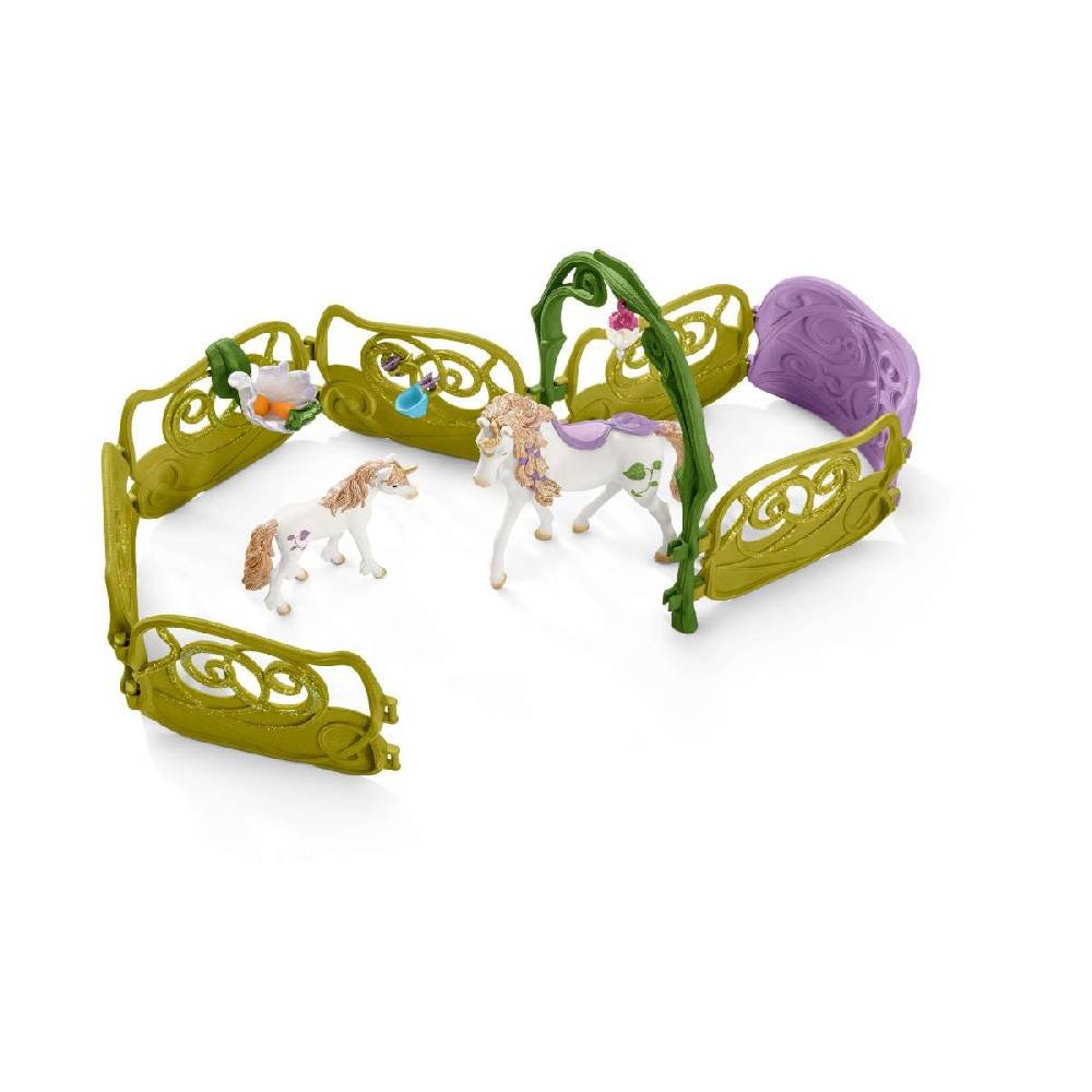 Schleich Glitzerndes Blütenhaus mit Einhörnern, See und Stall Fabrikpreis