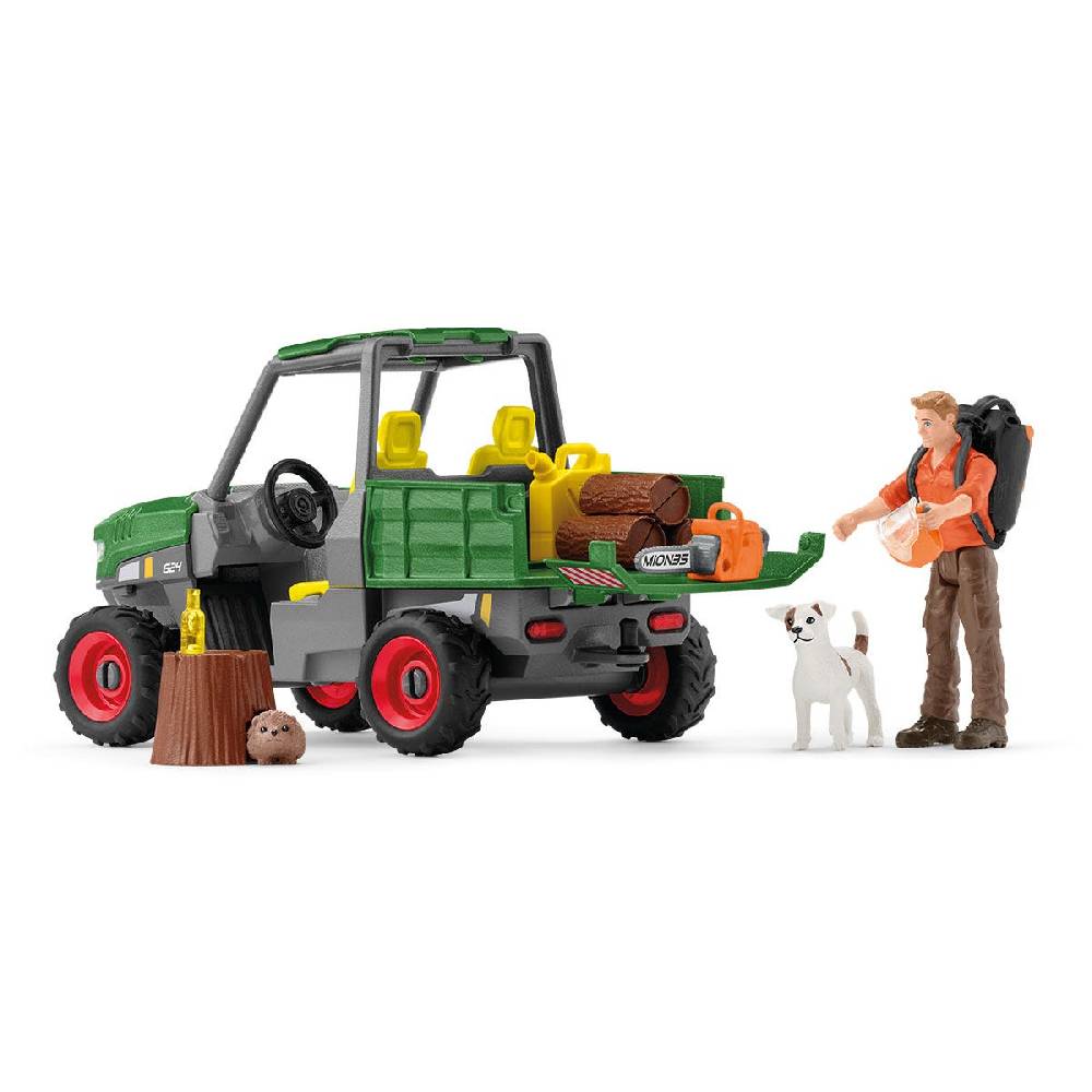 Schleich Waldbauer mit Fahrzeug Große Rabatte