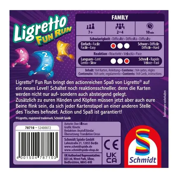 Schmidt Spiele Ligretto® Fun Run, Kartenspiel Im Verkauf