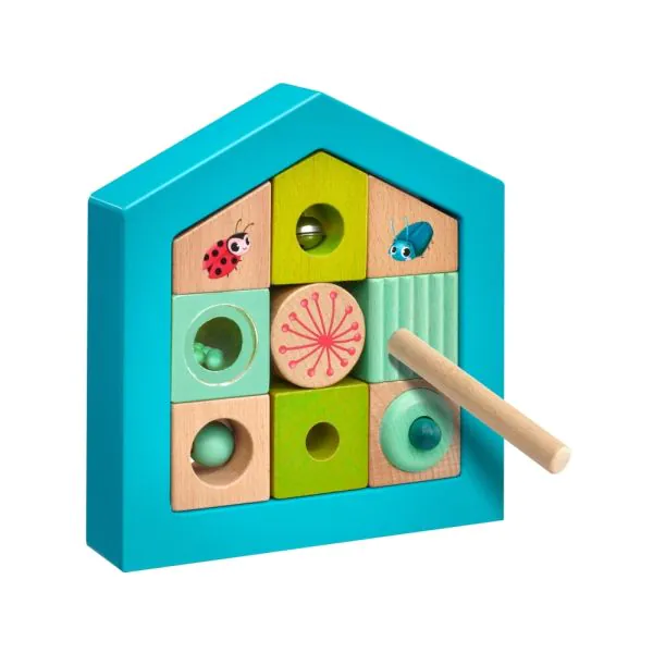 Schmidt Spiele TULIP'S GARDEN by SELECTA® Kleinkindwelt: Entdeckersteine Insektenhotel, 11 Teile Begrenztes Angebot