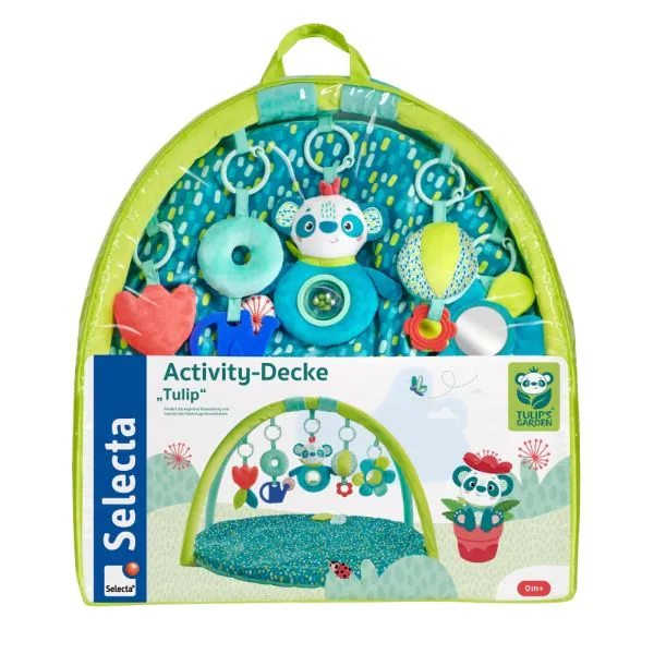 Schmidt Spiele TULIP'S GARDEN by SELECTA® Soft Toy: Activity-Decke Tulip, 83 cm Saisonschlussverkauf