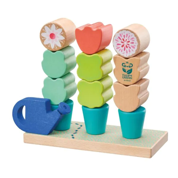 Schmidt Spiele TULIP'S GARDEN by SELECTA® Kleinkindwelt: Steckspiel Blumen, 14 Teile Weihnachtsangebot