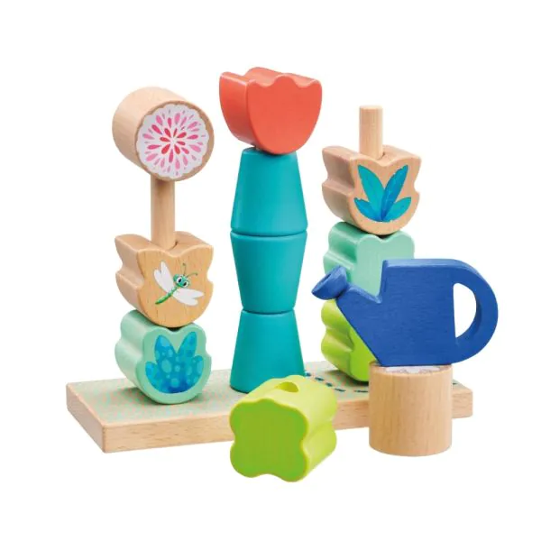 Schmidt Spiele TULIP'S GARDEN by SELECTA® Kleinkindwelt: Steckspiel Blumen, 14 Teile Weihnachtsangebot