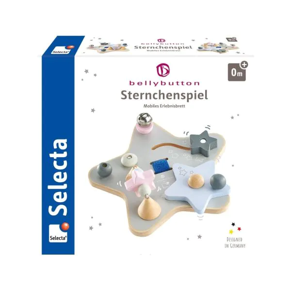 Schmidt Spiele bellybutton: Sternchenspiel, Mobiles Erlebnisbrett aus Holz, 19 cm Muttertagsangebot