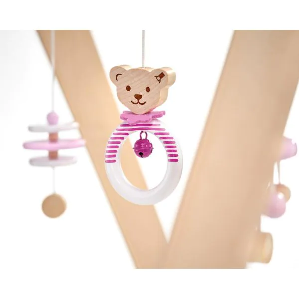 Schmidt Spiele Steiff: Spieltrapez rosa aus Massivholz, 59 cm Lagerräumung