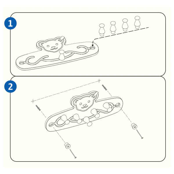 Schmidt Spiele Steiff: Garderobe mit 5 Haken, 44 x 19 cm Exklusive Angebote