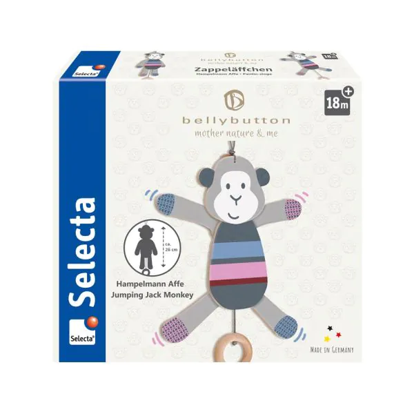 Schmidt Spiele bellybutton: Zappeläffchen, Hampelmann Affe aus Holz, 26 cm Bestseller