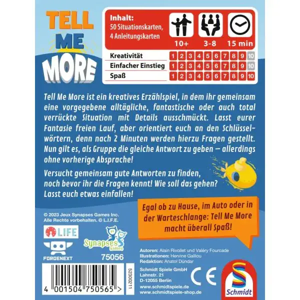 Schmidt Spiele Tell Me More, Kartenspiel Letzte 2 Tage