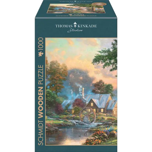 Schmidt Spiele Thomas Kinkade Studios: Am alten Mühlenbach, 1.000 Teile Holzpuzzle Kostenlose Rückgabe