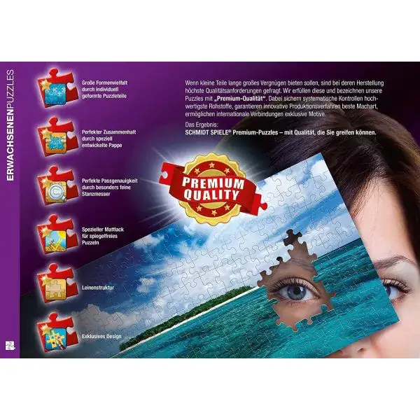 Schmidt Spiele Hundefamilie am See, 1.000 Teile Puzzle Sonderangebot der Fabrik