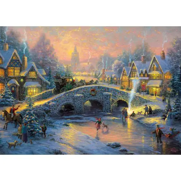Schmidt Spiele Thomas Kinkade: Painter of Light - Winterliches Dorf, 1.000 Teile Puzzle Angebote