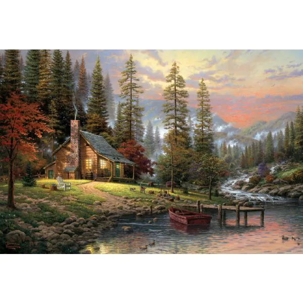 Schmidt Spiele Thomas Kinkade: Haus in den Bergen, 500 Teile Puzzle Hotsell
