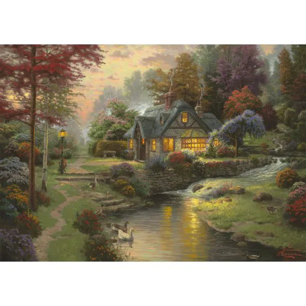 Schmidt Spiele Thomas Kinkade: Painter of Light - Friedliche Abendstimmung, 1.000 Teile Puzzle Fabrikverkauf