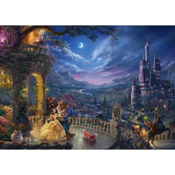 Schmidt Spiele Thomas Kinkade: Painter of Light - Disney, Die Schöne und das Biest - Tanz im Mondlicht, 1.000 Teile Puzzle Günstig kaufen