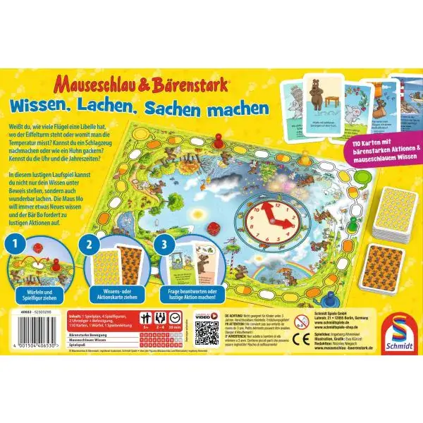 Schmidt Spiele Mauseschlau & Bärenstark: Wissen, Lachen, Sachen Machen, Kinderspiel 50% Rabatt mit kostenlosem Versand