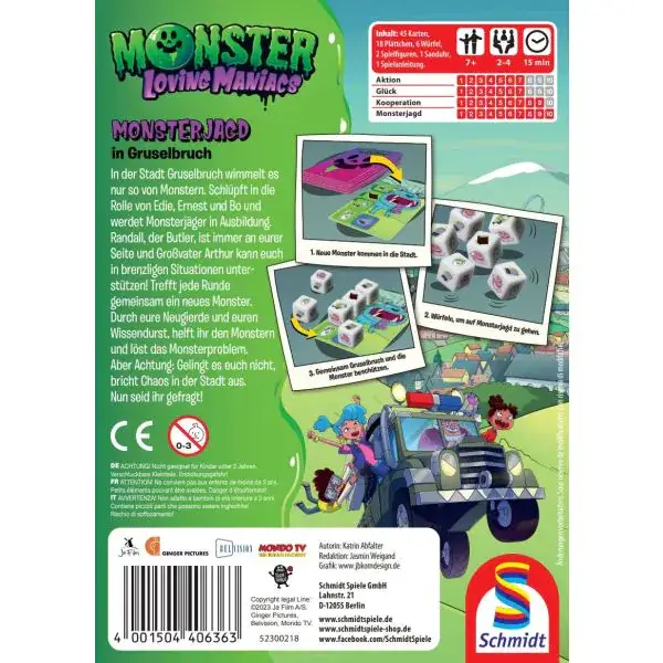 Schmidt Spiele Monster Loving Maniacs: Monsterjagd in Gruselbruch, Kinderspiel Clearance-Verkauf