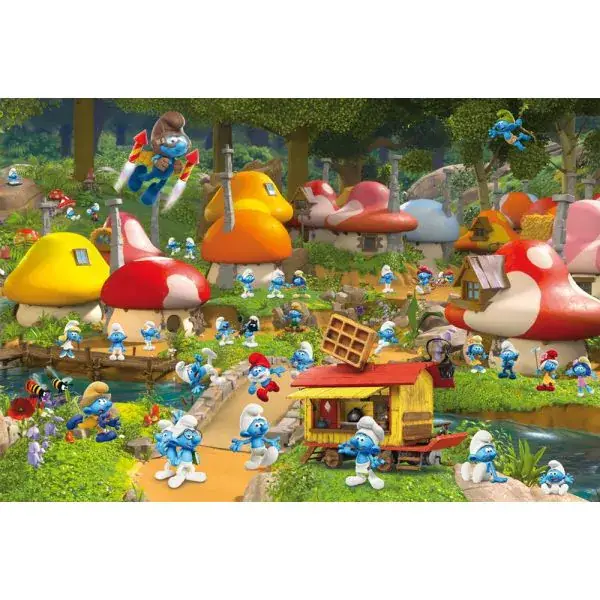 Schmidt Spiele Die Schlümpfe: In Schlumpfhausen, 200 Teile Kinderpuzzle mit Add-on im Angebot