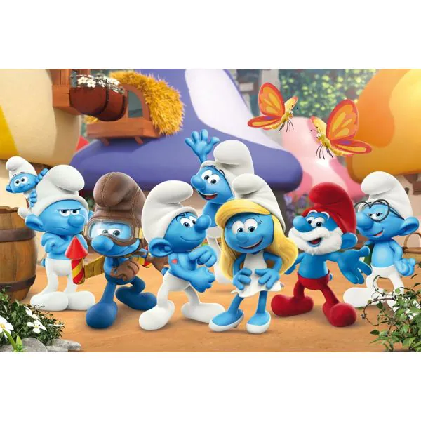 Schmidt Spiele Die Schlümpfe: Schlumpfige Freunde, 150 Teile Kinderpuzzle mit Add-on Schlussverkauf