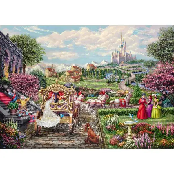 Schmidt Spiele Thomas Kinkade Studios: Disney Dreams Collection - Cinderella Happily Ever After (Aschenputtel - Glücklich bis ans Ende), 1.000 Teile Rabatt