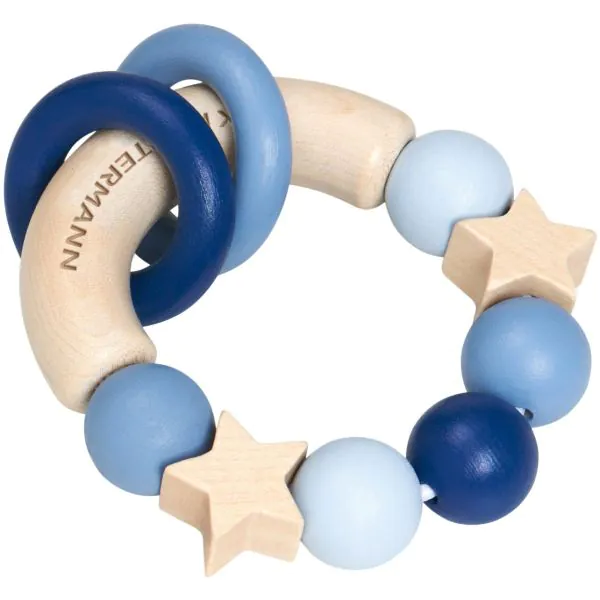Schmidt Spiele bellybutton: Glücksgriff blau, Greifling aus Holz, 7,5 cm Discount Store für neue Produkte