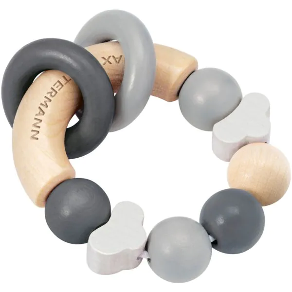 Schmidt Spiele bellybutton: Glücksgriff grau, Greifling aus Holz, 7,5 cm Begrenzt auf 3 Tage