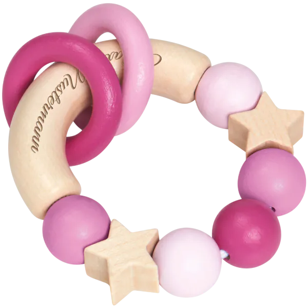 Schmidt Spiele bellybutton: Glücksgriff rosa, Greifling aus Holz, 7,5 cm Black Friday Preise