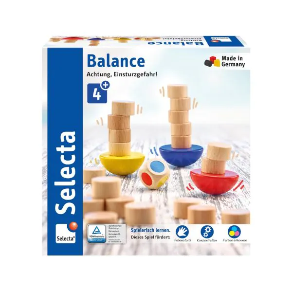 Schmidt Spiele Balance, Würfel- und Stapelspiel aus Holz zollfrei