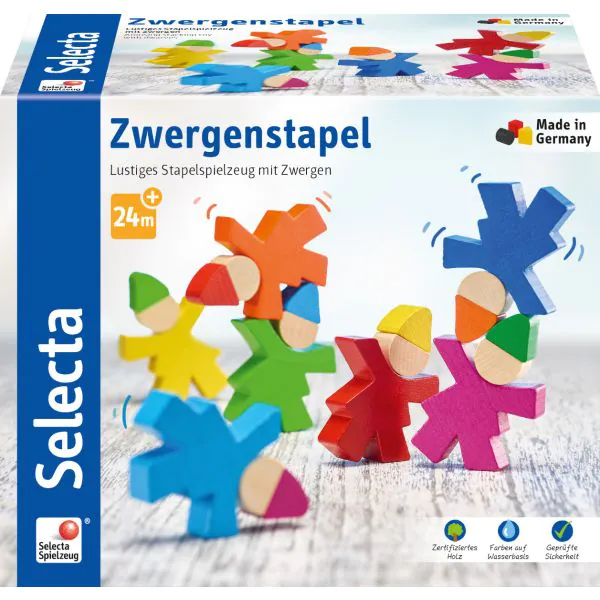 Schmidt Spiele Zwergenstapel, Stapelspielzeug aus Holz, 7 Stück Angebote