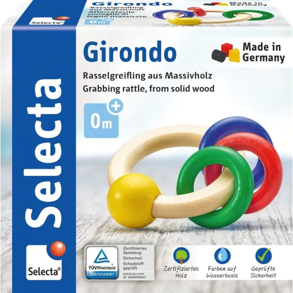 Schmidt Spiele Girondo, Greifling aus Holz, 10 cm Neuheiten